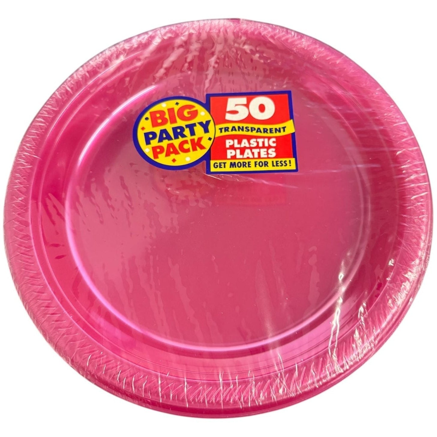 10.25" Plastic Plates - Pink (50ct)