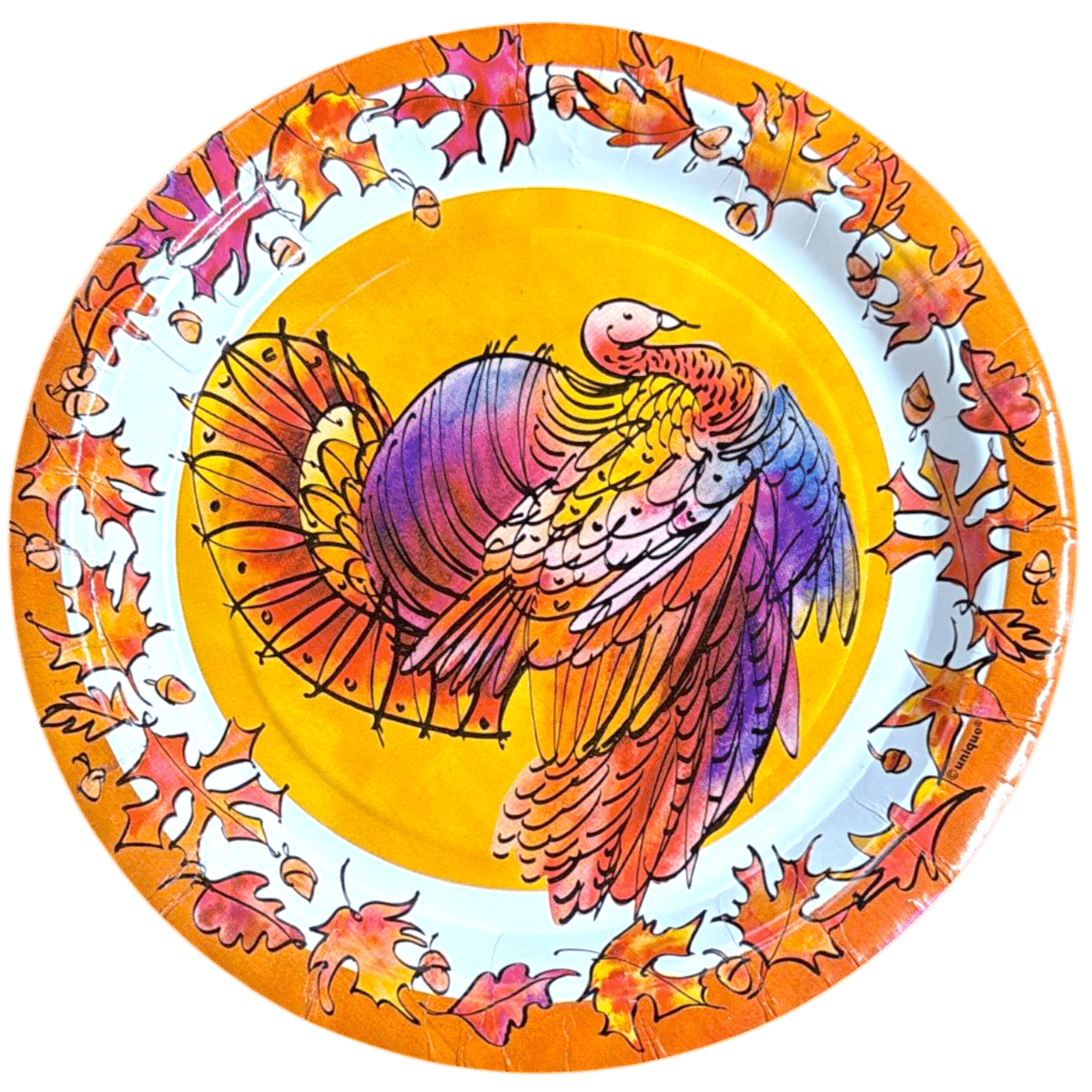 10.5" Paper Plates - Classic Turkey (8ct)