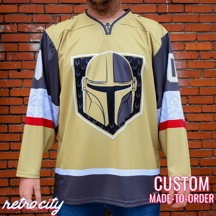 Mando Bounty Hunter Hockey Jersey Sweater (Gold)