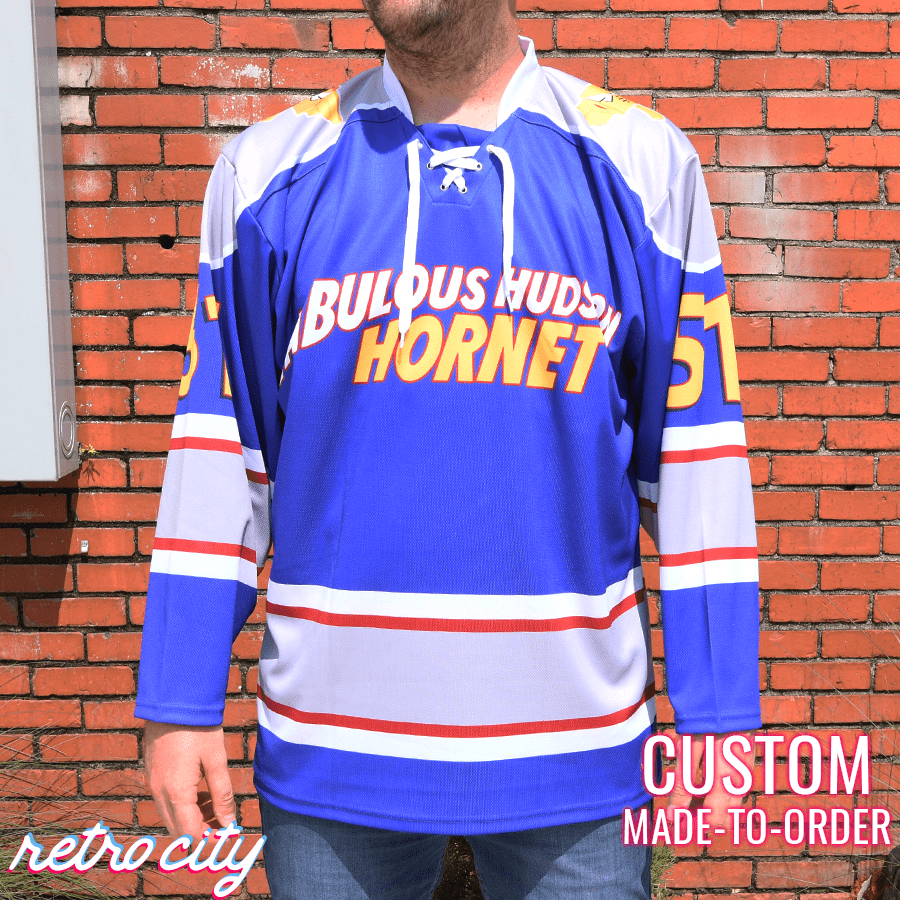 Fabulous Hudson Hornet Lace-up Hockey Jersey Sweater
