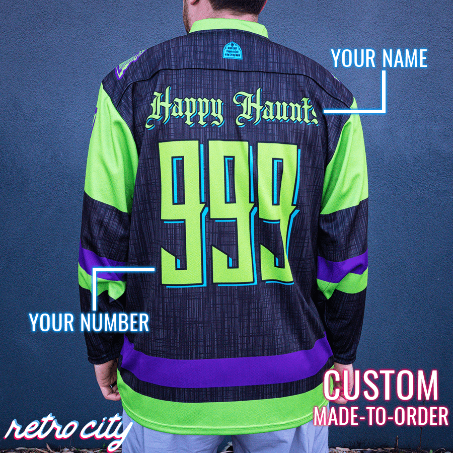 Haunted Mansion Ride 'Hitchhikers' Lace-Up Hockey Jersey (J4)