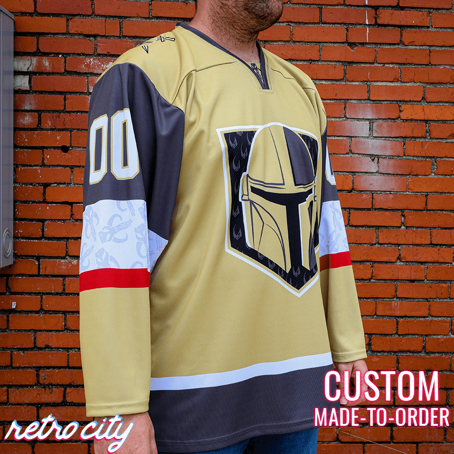 Mando Bounty Hunter Hockey Jersey Sweater (Gold)