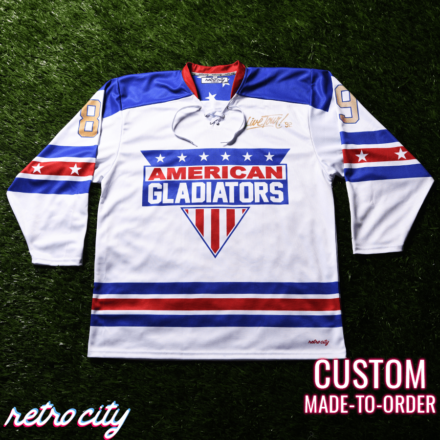 American Gladiators Lace-Up Hockey Sweater Jersey