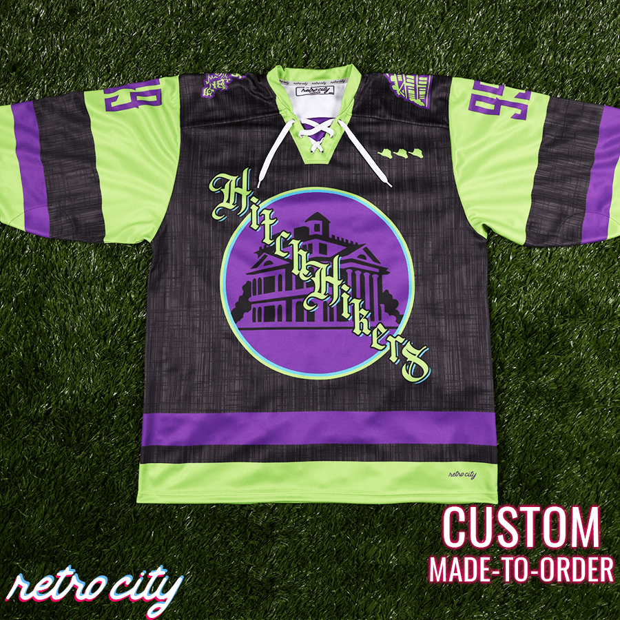 Haunted Mansion Ride 'Hitchhikers' Lace-Up Hockey Jersey (J4)