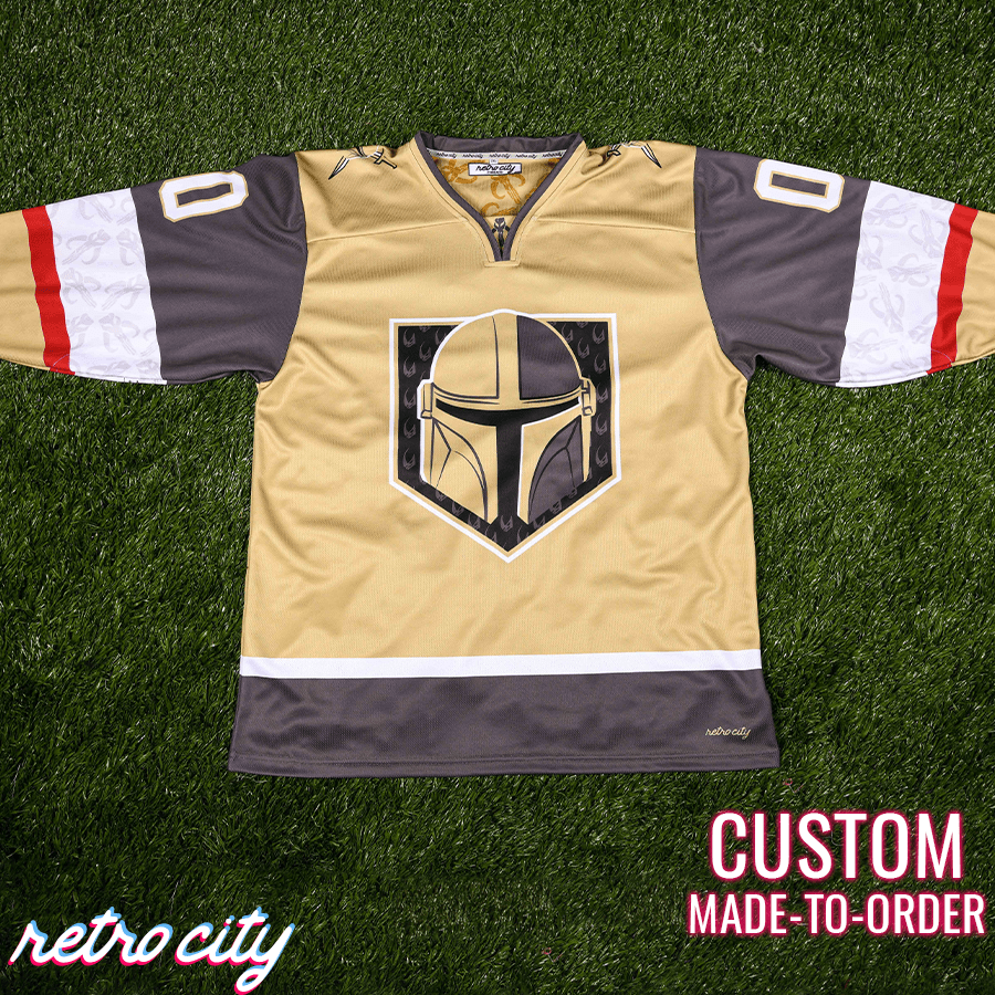 Mando Bounty Hunter Hockey Jersey Sweater (Gold)