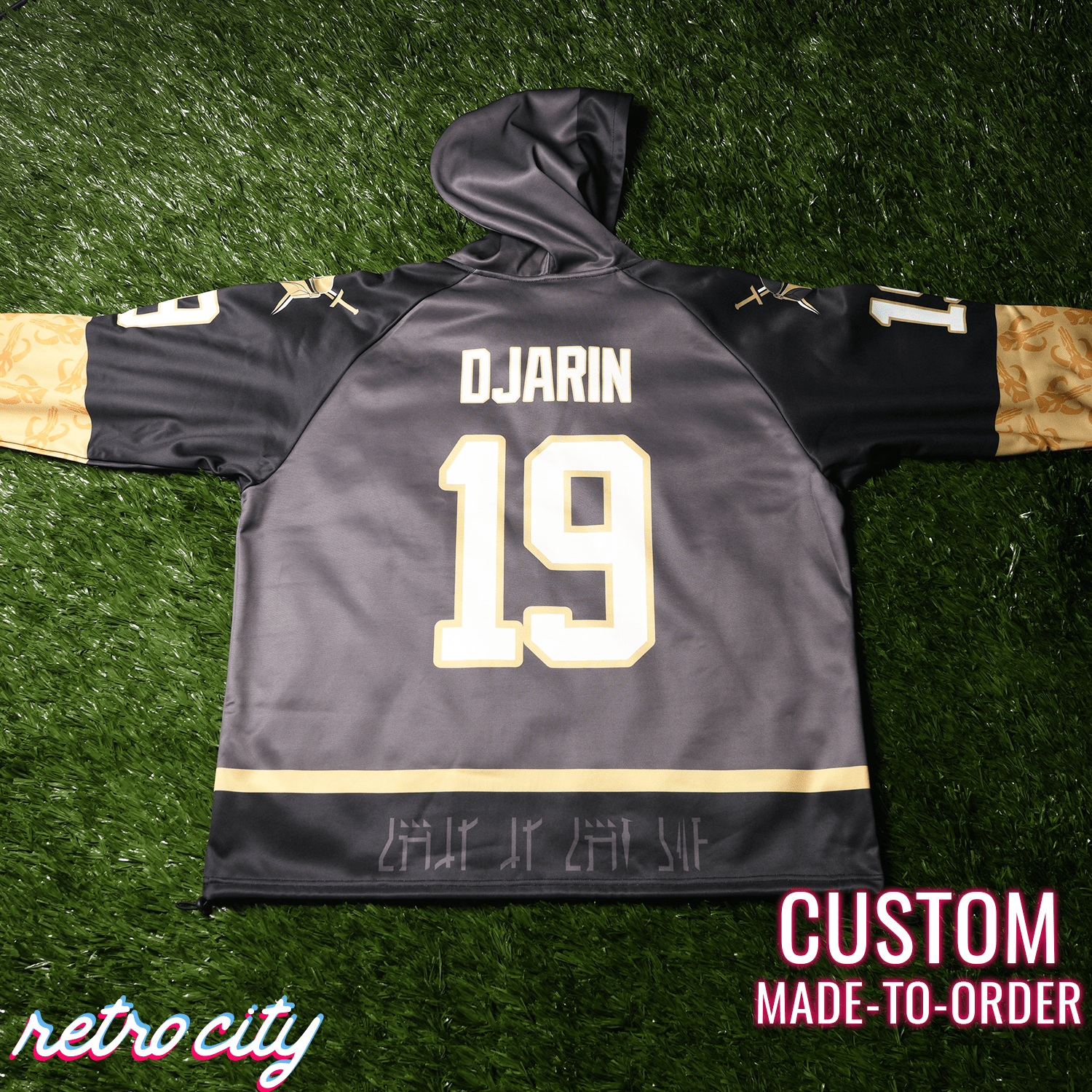 Mando Bounty Hunter Custom Lace-Up Hockey Hoodie Sweater