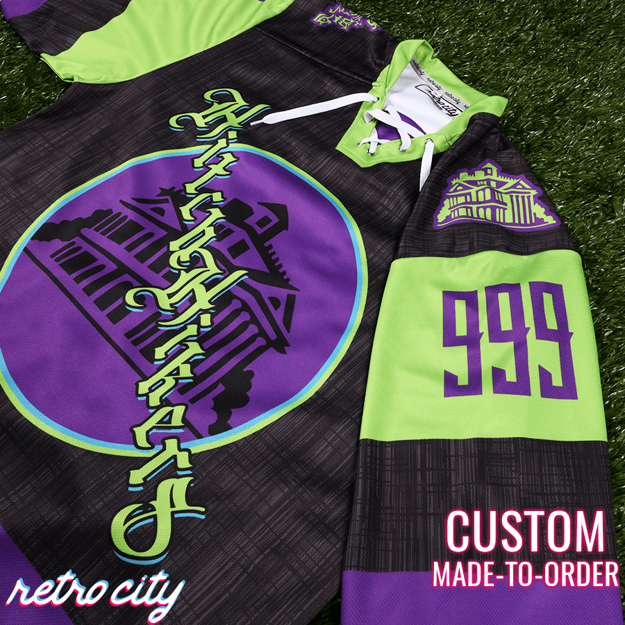 Haunted Mansion Ride 'Hitchhikers' Lace-Up Hockey Jersey (J4)