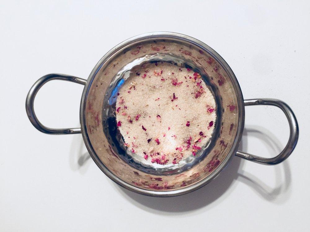 Rose Petal infused artisan culinary sugar