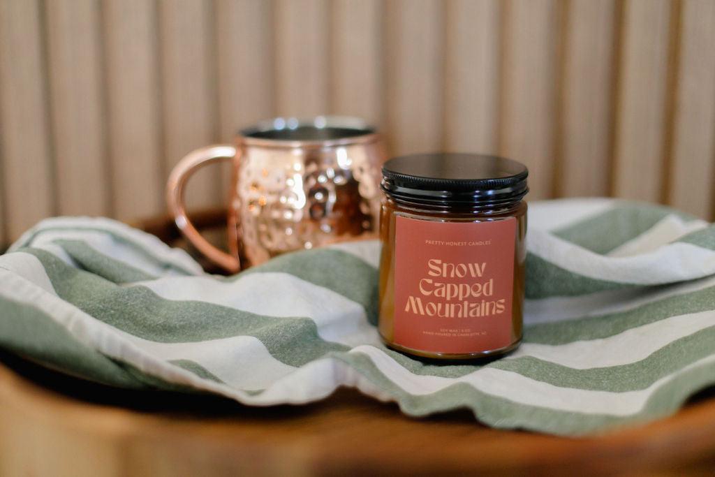 Mint Candle: Snow Capped Mountains Candle