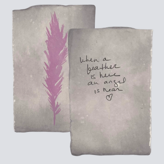 Large Thulian Pink Angel Feather