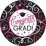 10.5" Paper Plates - Congrats Grad Sparkling (18ct)