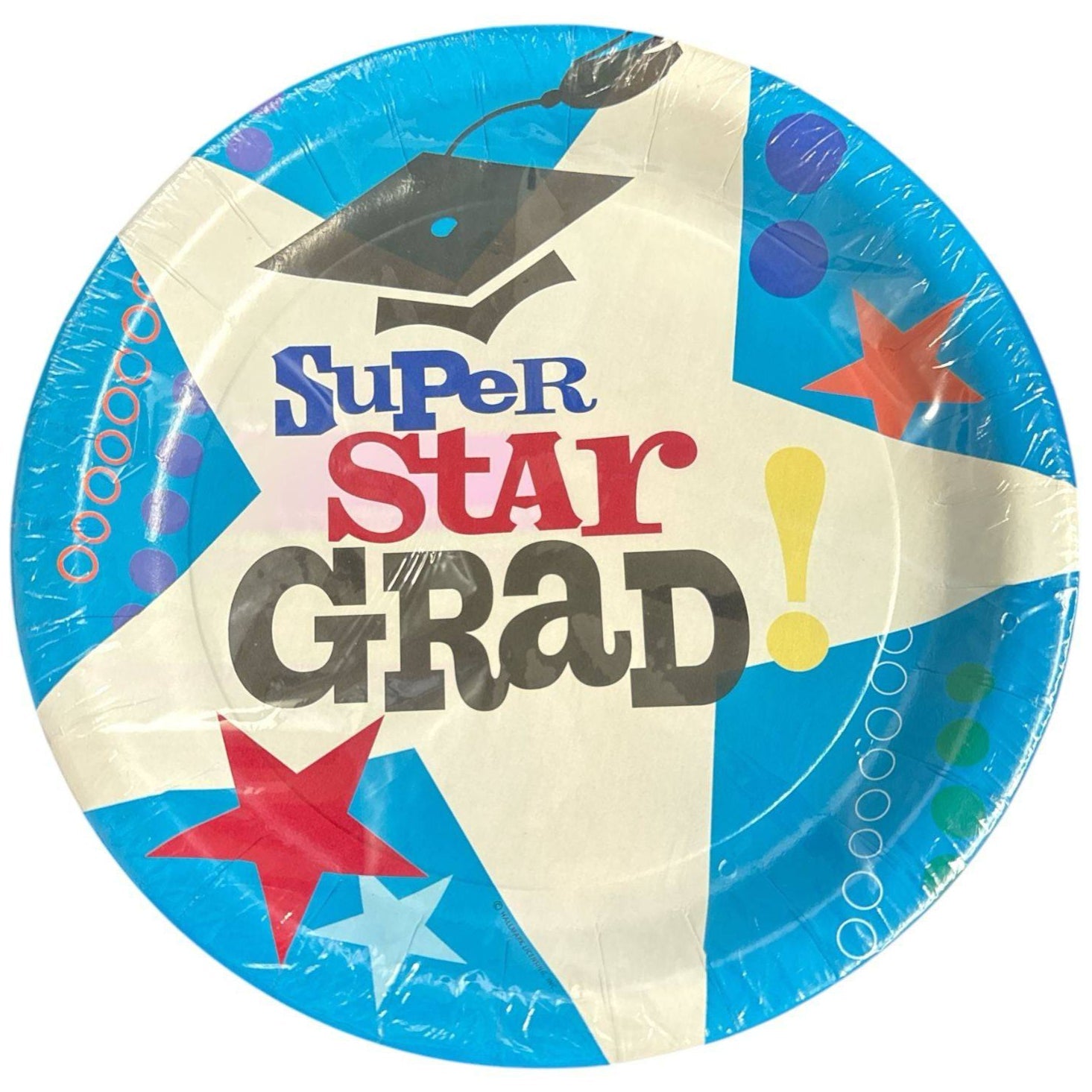 10.5" Paper Plates - Congrats Grad Super Star