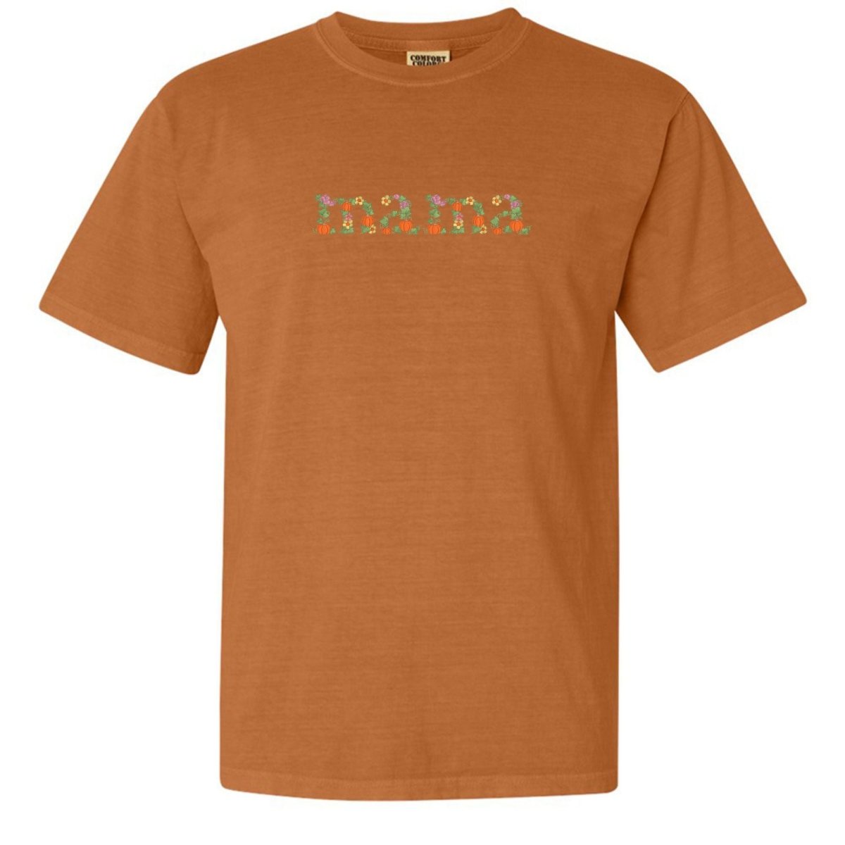 'Fall Floral Mama' Embroidered T-Shirt