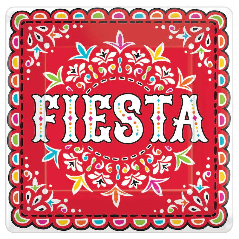 10.25" Paper Plates - Fiesta Papel Picado (18ct)