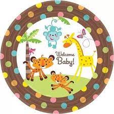 10.5" Paper Plates - Fisher Price Baby Shower (8ct)