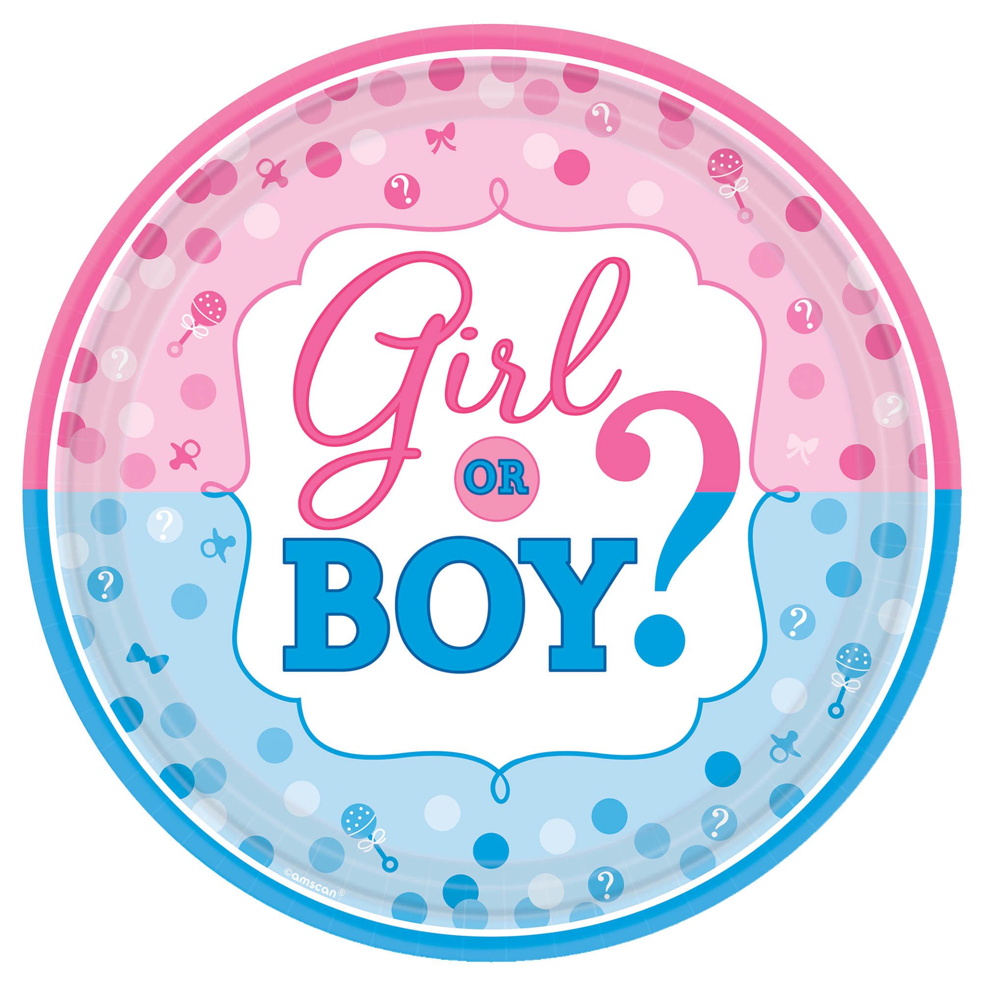 10.5" Paper Plates - Girl or Boy (8ct)