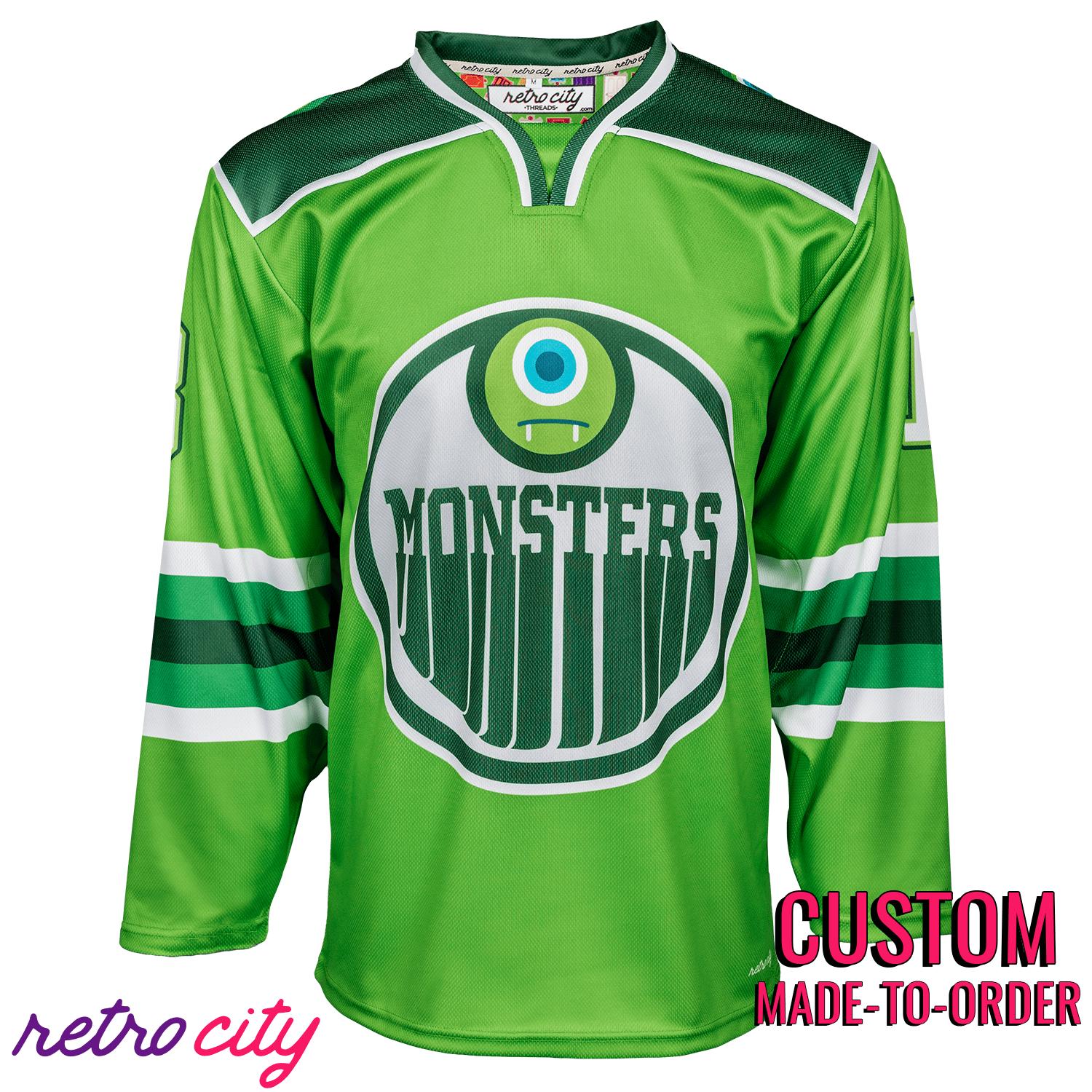 Monstropolis Monsters Hockey Jersey Sweater (Green)