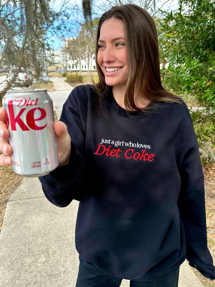 'Just A Girl Who Loves Diet Coke' Crewneck Sweatshirt