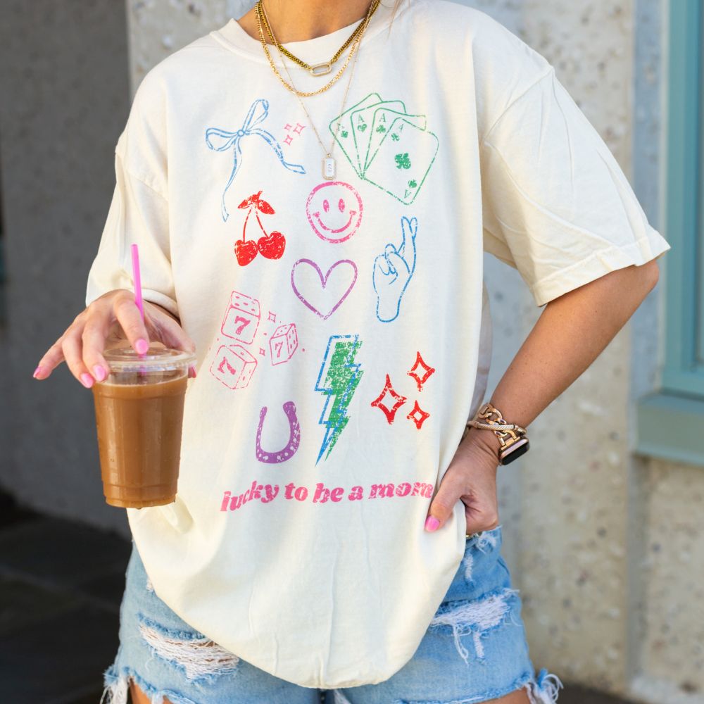 'Lucky Mom Dopamine Doodles' T-Shirt