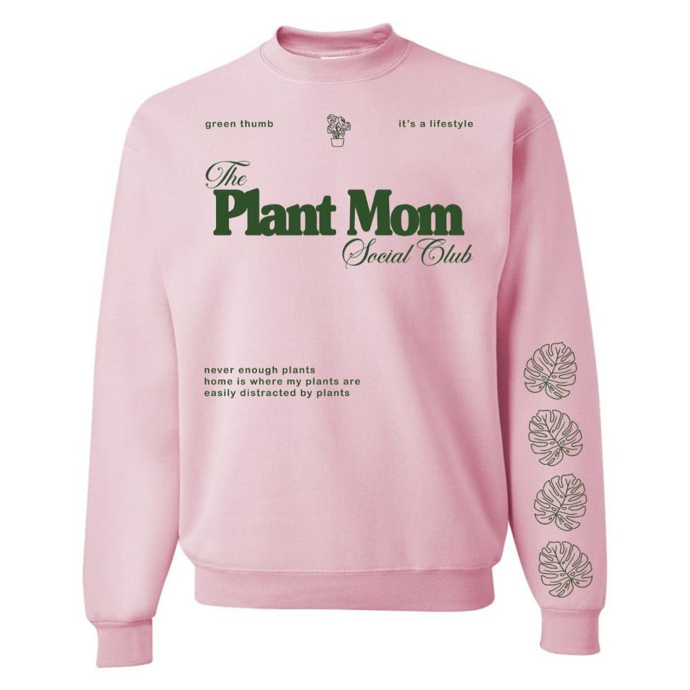 'Plant Mom Social Club' Crewneck Sweatshirt