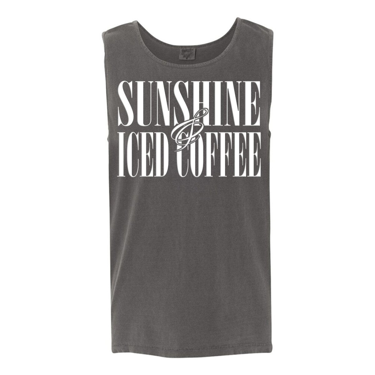 'Sunshine & Iced Coffee' PUFF Tank Top