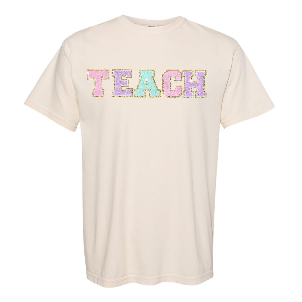 'Teach' Letter Patch T-Shirt