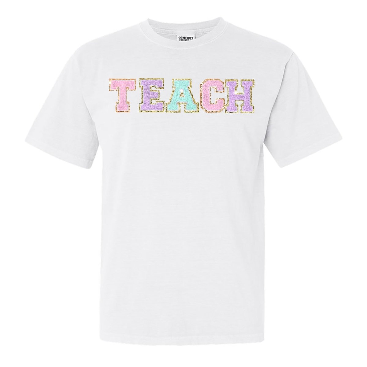 'Teach' Letter Patch T-Shirt